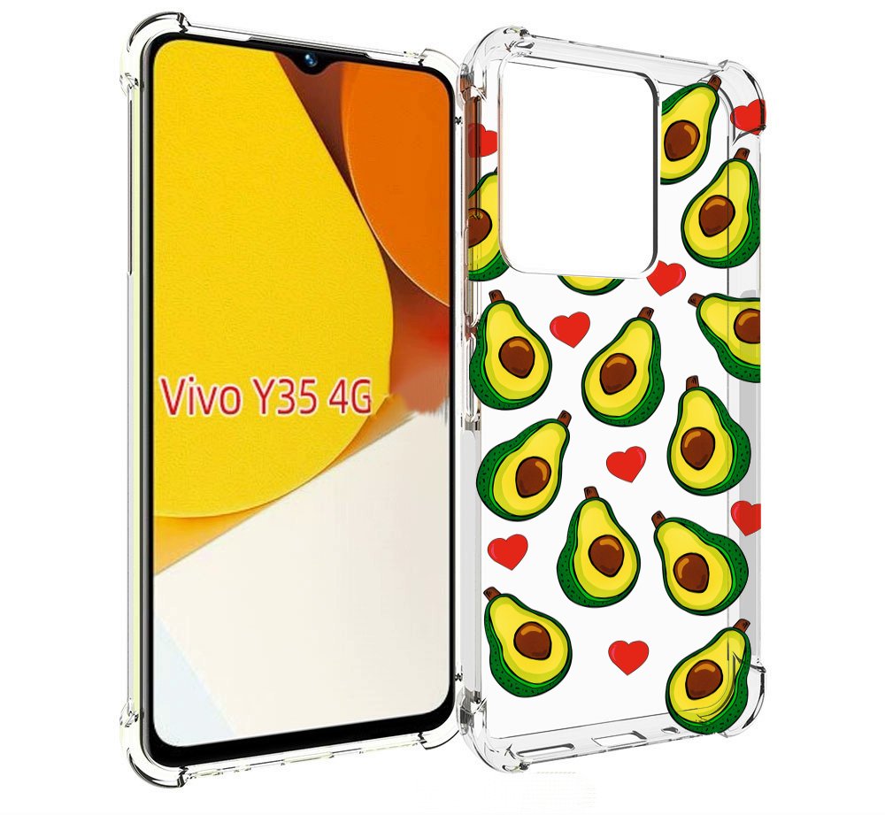 

Чехол MyPads миленькие-авокадо для Vivo Y35 4G 2022 / Vivo Y22, Прозрачный, Tocco