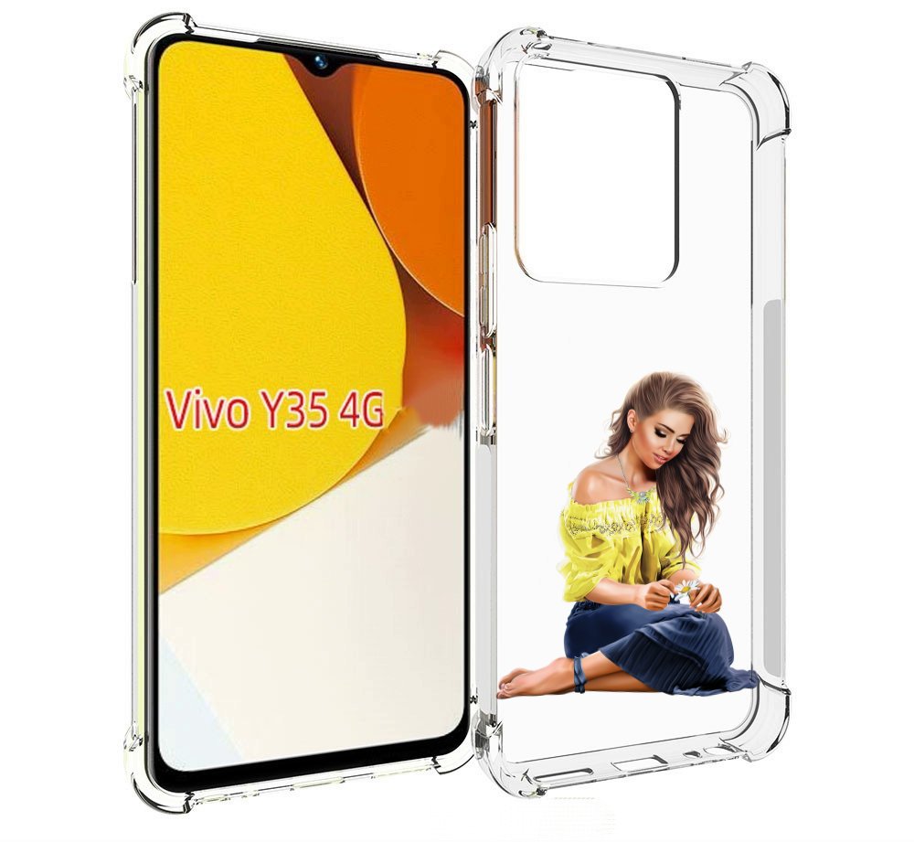 

Чехол MyPads миленькая-девочка женский для Vivo Y35 4G 2022 / Vivo Y22, Прозрачный, Tocco