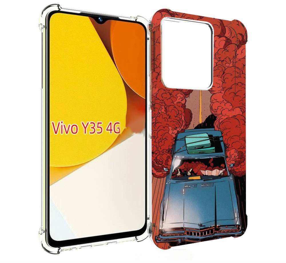 

Чехол MyPads машина мчится с дымком для Vivo Y35 4G 2022 / Vivo Y22, Прозрачный, Tocco