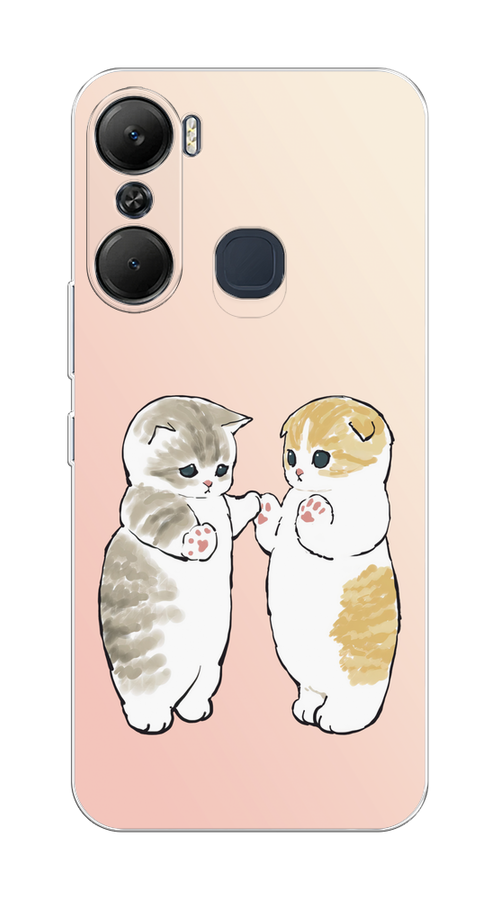 

Чехол на Infinix Hot 12 Pro "Пухлые котики", Розовый;бежевый;серый, 3102450-1
