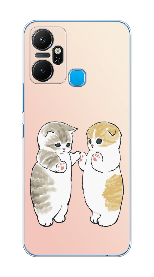 

Чехол на Infinix Smart 6 Plus "Пухлые котики", Розовый;бежевый;серый, 3102350-1