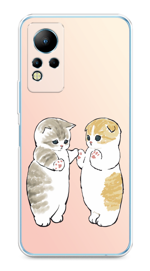 

Чехол на Infinix Note 11/12 G88 "Пухлые котики", Розовый;бежевый;серый, 3101850-1