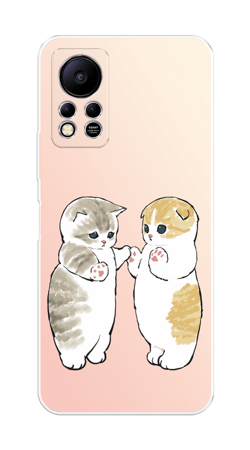 

Чехол на Infinix HOT 11S NFC "Пухлые котики", Розовый;бежевый;серый, 3100950-1