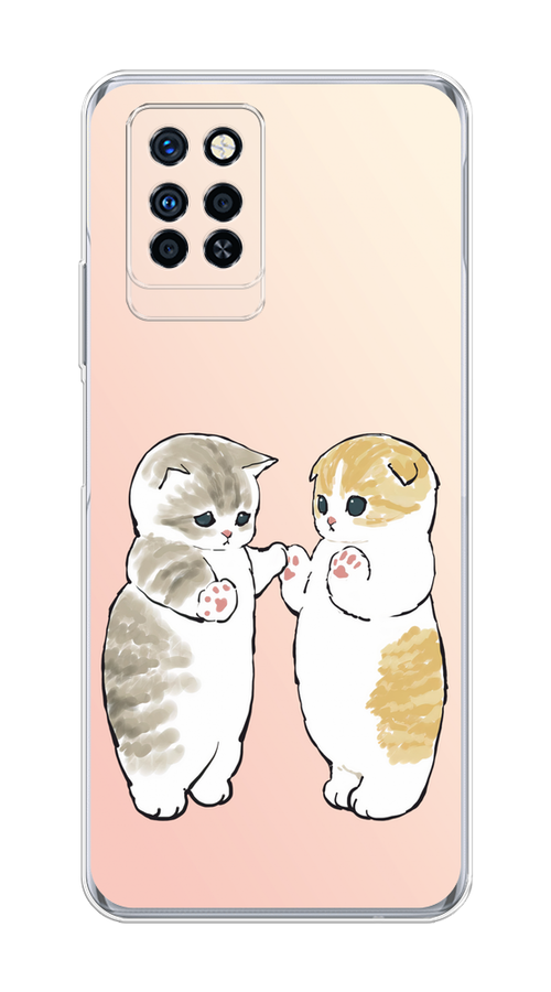 

Чехол на Infinix Note 10 Pro "Пухлые котики", Розовый;бежевый;серый, 3100150-1