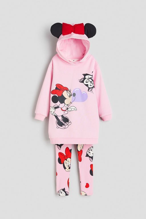 

Костюм повседневный детский H&M 1131201, Розовый, Минни Маус, 128, 1131201
