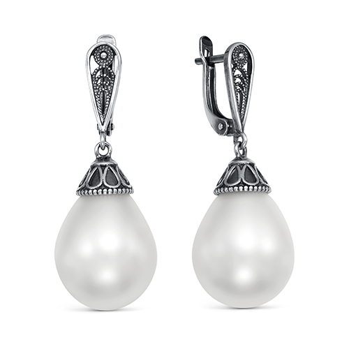 

Серьги из серебра с жемчугом имитированным TEOSA 3369844, 3369844