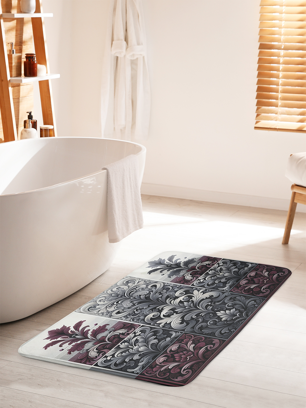 

Коврик для ванной туалета душа JoyArty "Мотивы дамаска", bath_sd2953_60x100