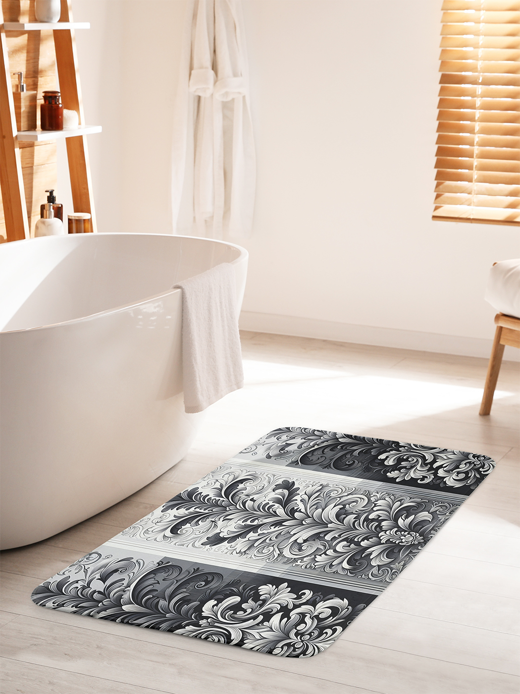 

Коврик для ванной туалета душа JoyArty "Минорный дамаск", bath_sd2952_60x100