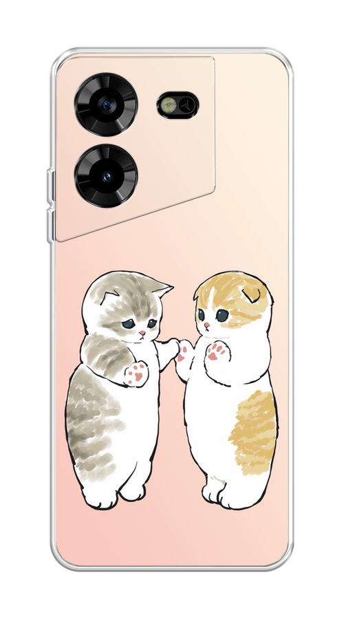 

Чехол на Tecno Pova 5 "Пухлые котики", Розовый;бежевый;серый, 303950-1