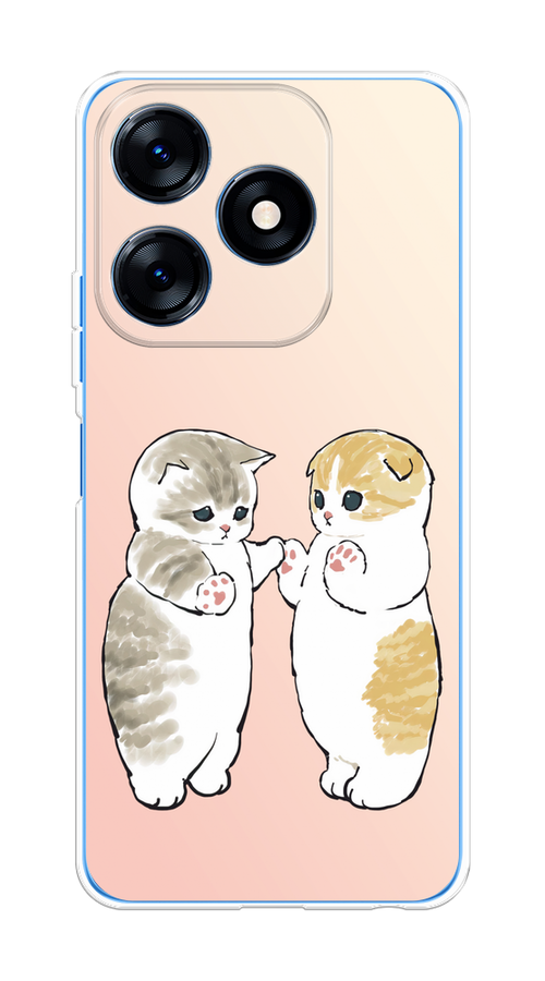 

Чехол на Tecno Spark 10/10C "Пухлые котики", Розовый;бежевый;серый, 303650-1
