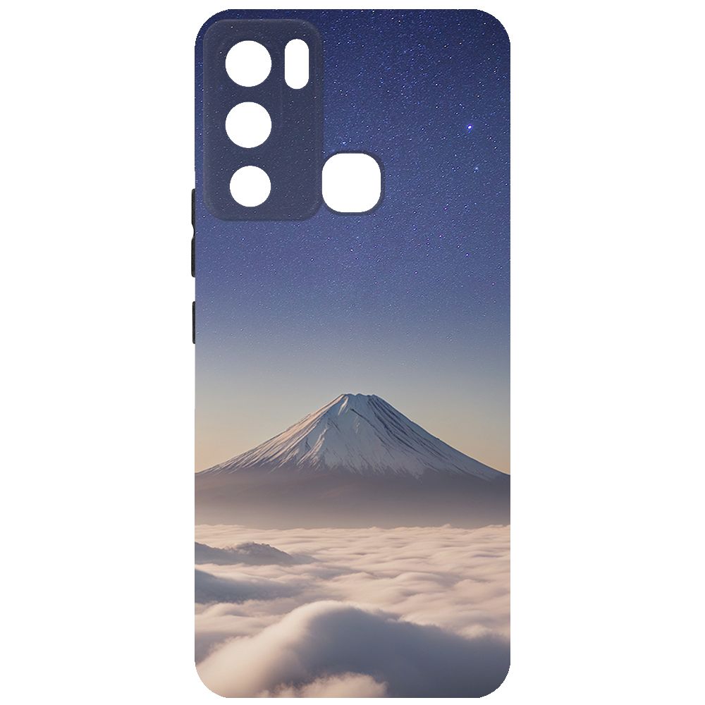 

Чехол-накладка Krutoff Soft Case Япония, Фудзияма для INFINIX Hot 12i черный