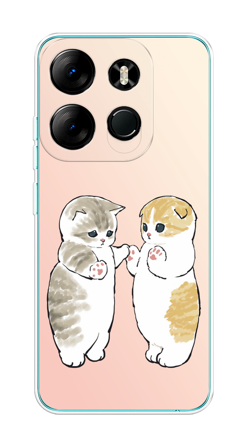 

Чехол на Tecno Spark Go 2023/Pop 7 Pro "Пухлые котики", Розовый;бежевый;серый, 303150-1