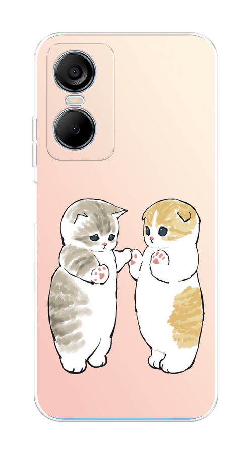

Чехол на Tecno Pop 6 Pro "Пухлые котики", Розовый;бежевый;серый, 302750-1