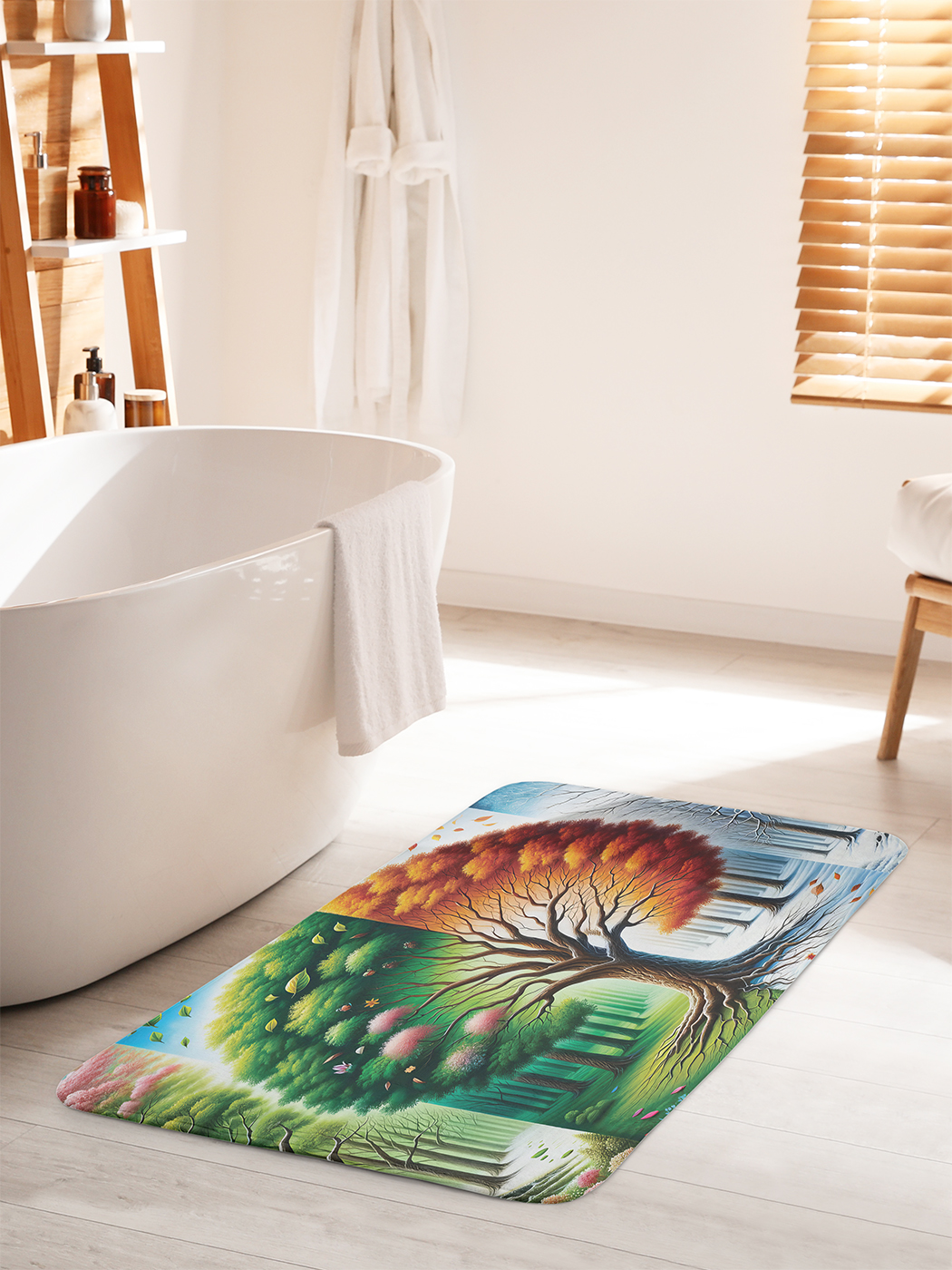 

Коврик для ванной туалета душа JoyArty "Времена года", bath_sd2915_60x100