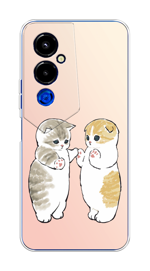 

Чехол на Tecno Pova 4 Pro "Пухлые котики", Розовый;бежевый;серый, 302650-1