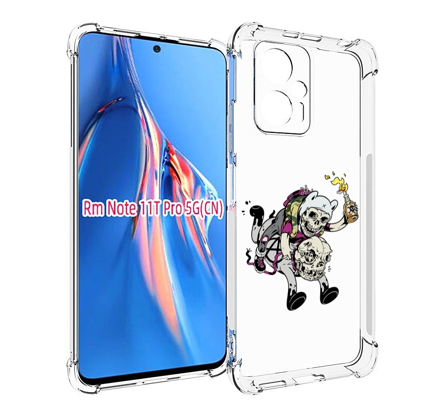 

Чехол MyPads время приключений скелеты для Xiaomi Redmi Note 11T Pro / 11T Pro Plus / P..., Прозрачный, Tocco