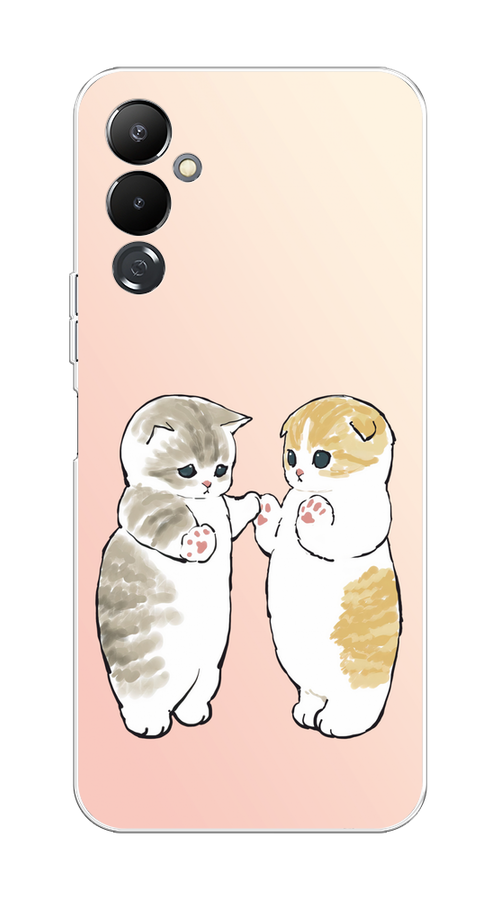 

Чехол на Tecno Pova 4 "Пухлые котики", Розовый;бежевый;серый, 302550-1