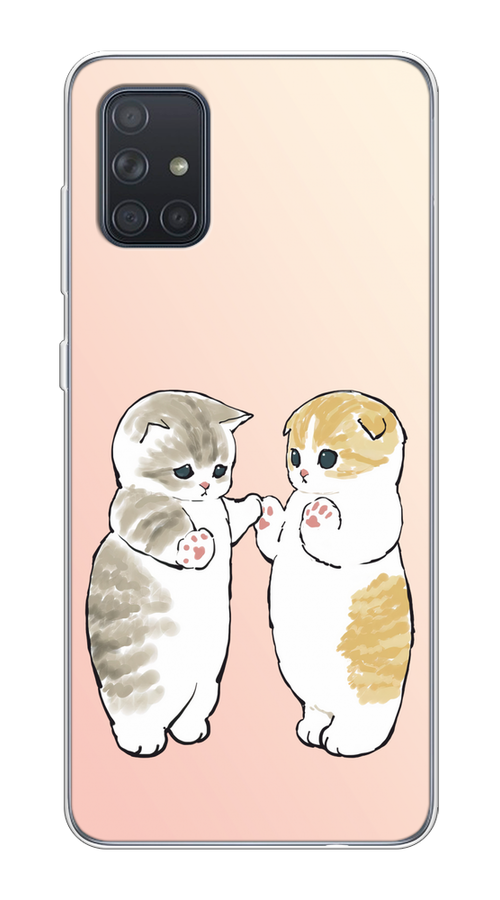 

Чехол на Samsung Galaxy A71 4G "Пухлые котики", Розовый;бежевый;серый, 29050-1