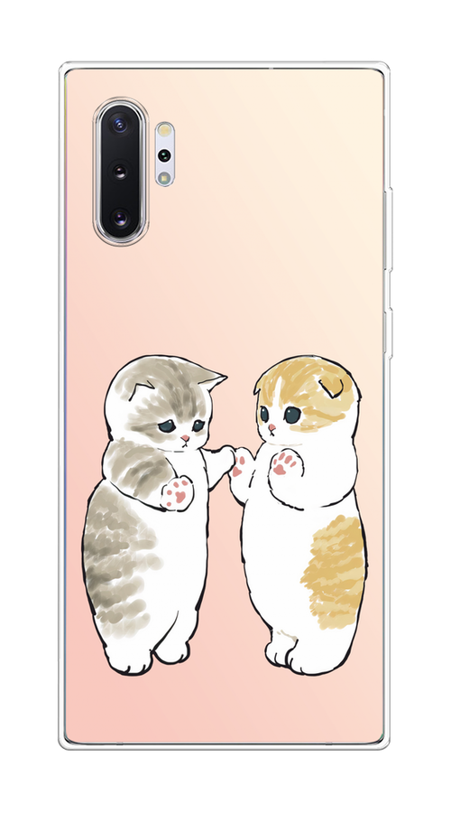 

Чехол на Samsung Galaxy Note 10 Plus "Пухлые котики", Розовый;бежевый;серый, 28550-1
