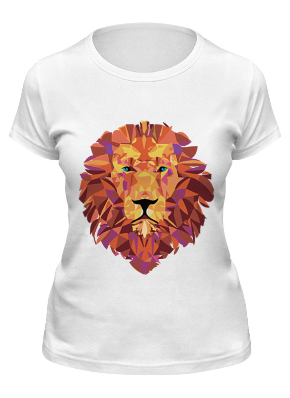 

Футболка женская Printio Лев (lion) белая 2XL, Белый, Лев (lion)