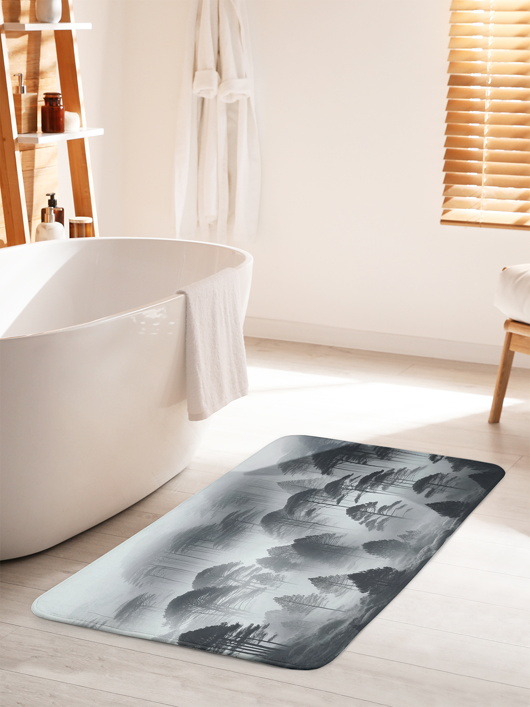 

Коврик для ванной туалета душа JoyArty "Мрачный лес", bath_sd2863_60x100