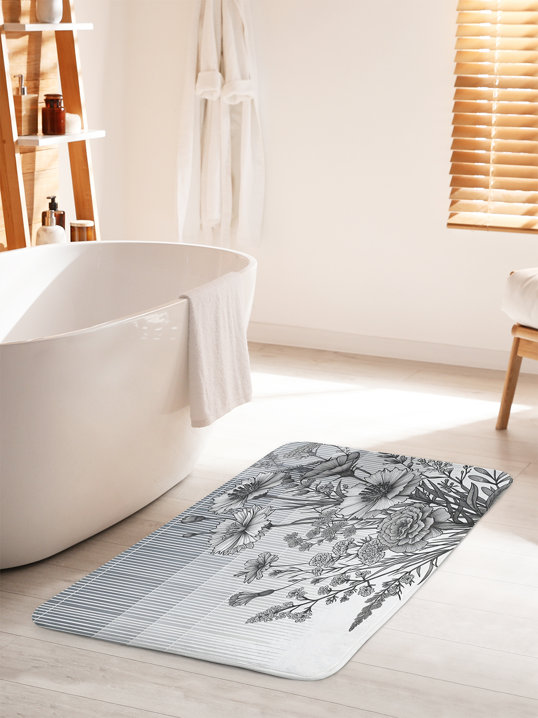 

Коврик для ванной туалета душа JoyArty "Нарисованный от руки", bath_sd2862_60x100