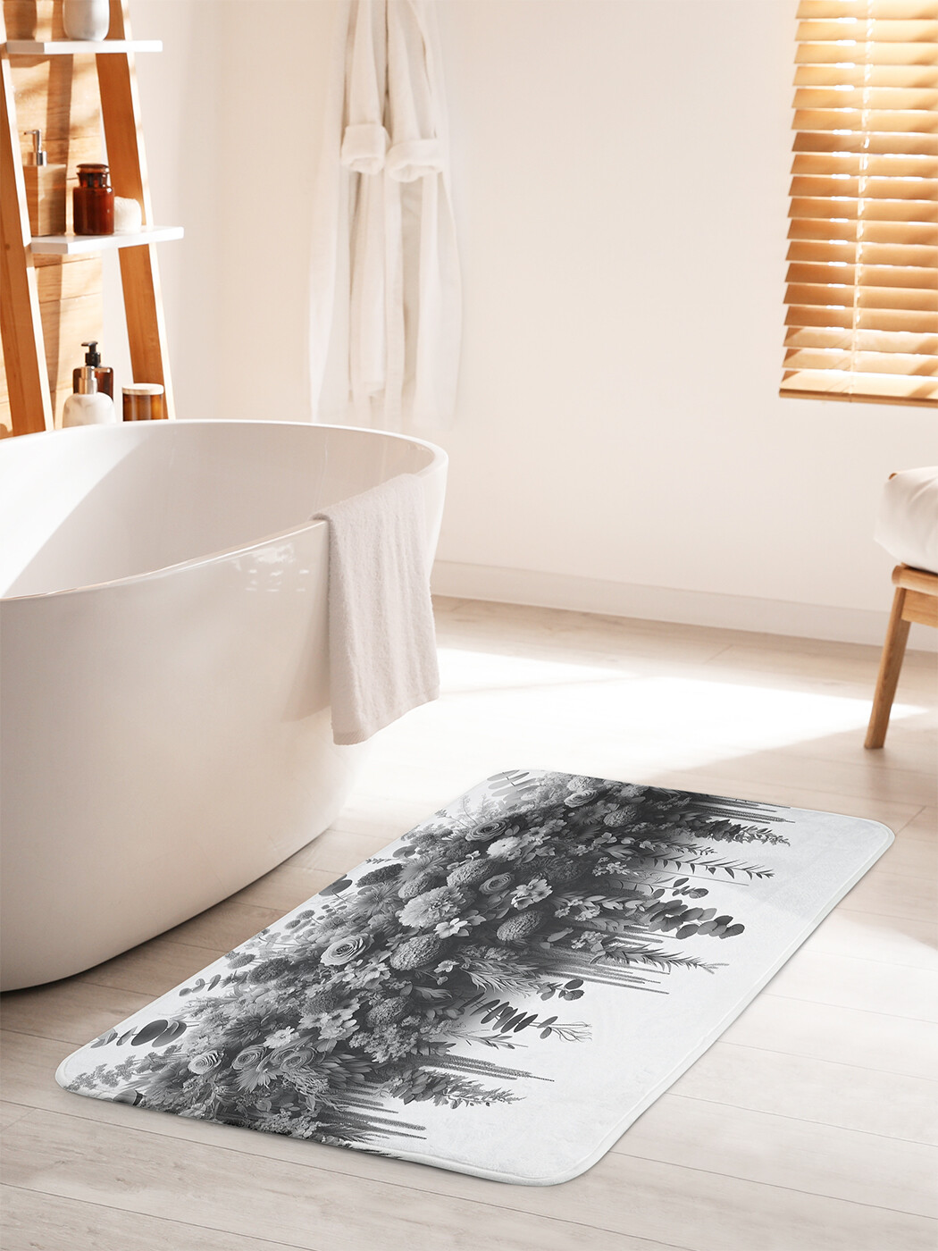 Коврик для ванной туалета JoyArty Черно-белый навес bath_sd2860_60x100 1649₽