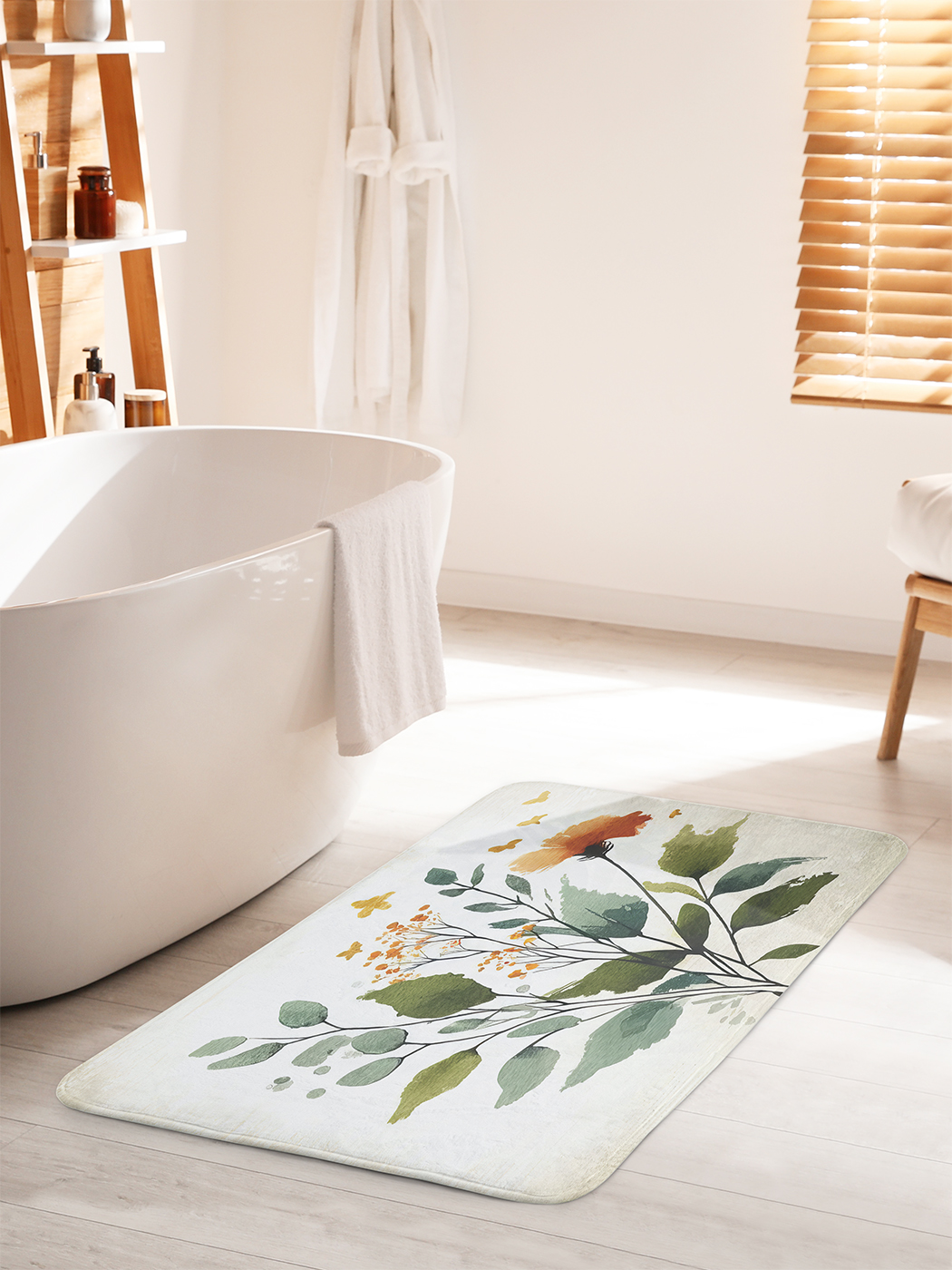 

Коврик для ванной туалета душа JoyArty "Акварельный букет", bath_sd2850_60x100