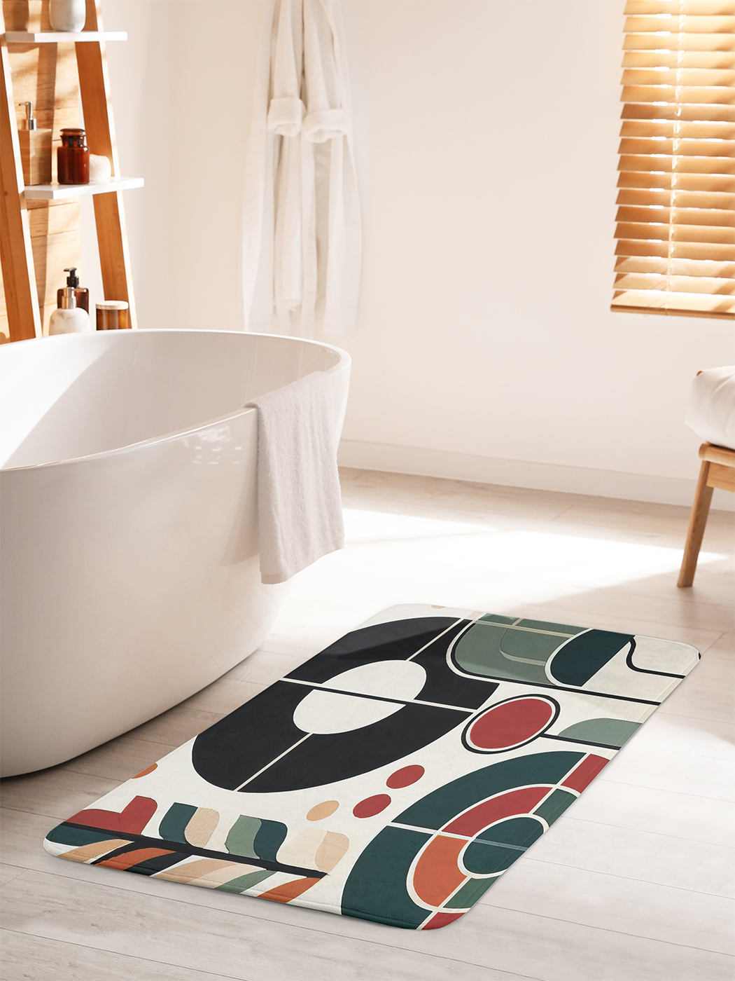

Коврик для ванной туалета душа JoyArty "Деление фигур", bath_sd2837_60x100