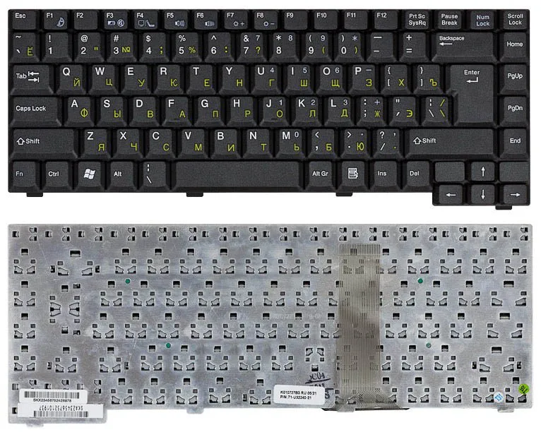 

Клавиатура для ноутбуков Fujitsu Siemens Amilo D1840 D1845 A1630 Series, Русская, Чёрная,