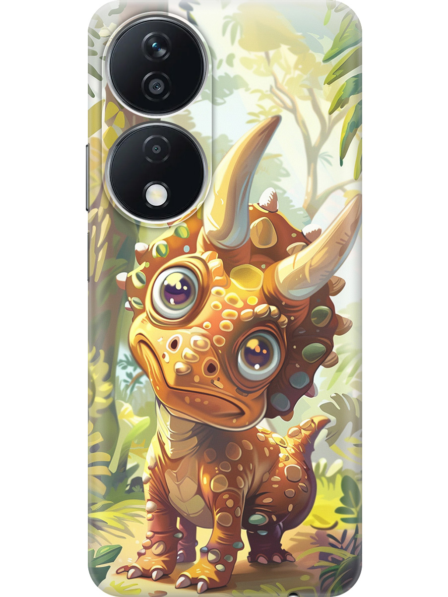 

Силиконовый чехол на Honor X7b с принтом "Малыш-динозавр", Прозрачный;желтый;зеленый, 781972171