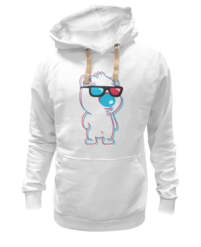 

Худи унисекс Printio Медведь 3d белое 2XL, Белый, Медведь 3d