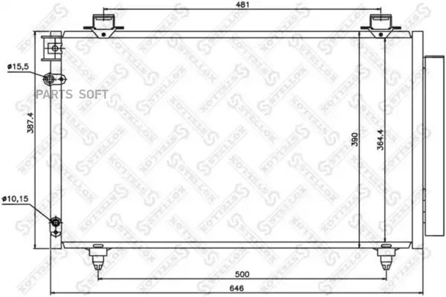 

STELLOX 10-45571-SX_радиатор кондиционера!\ Toyota Corolla Verso 1.6-2.2D-4D 04>, 1045571SX