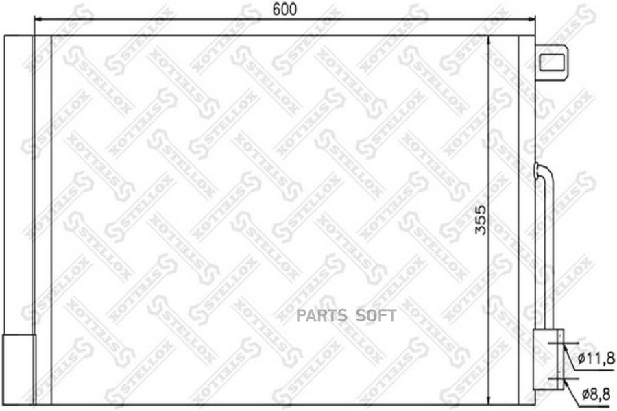 

STELLOX 10-45416-SX_радиатор кондиционера! \ Opel Corsa 1.0-1.4 06>, 1045416SX