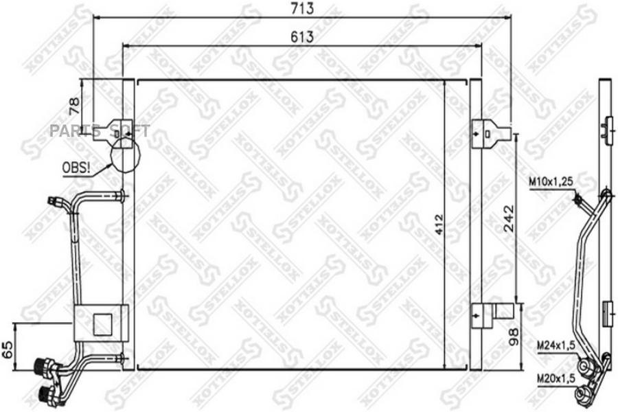 

STELLOX 10-45024-SX_=NS94593=AI5176=GR925339=BH7402302=OE [4B0260403F] !радиатор\ Audi A6, 1045024SX