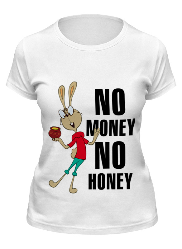 

Футболка женская Printio No money no honey белая 2XL, Белый, No money no honey