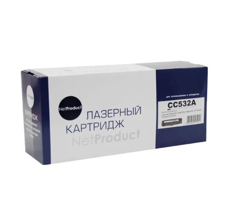 Картридж для лазерного принтера NetProduct N-CC532A/№ 718  желтый, совместимый