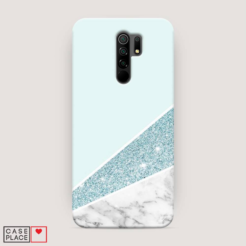 

Пластиковый чехол "Мрамор с голубыми блестками" на Xiaomi Redmi 9, 38320-2
