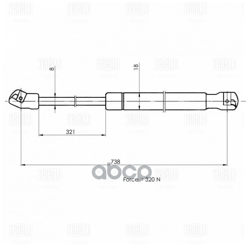 

Упор Газовый (Амортизатор) Капота Trialli Gs 1831 Trialli арт. GS 1831