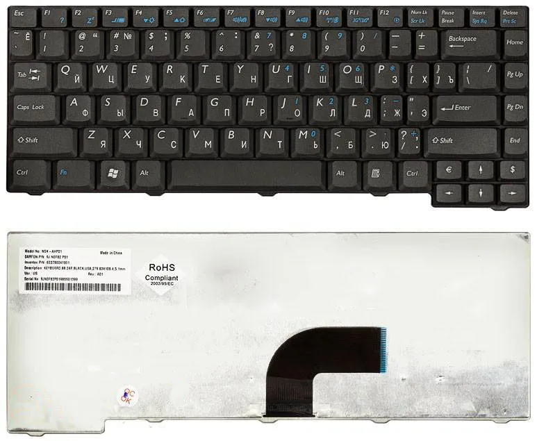

Клавиатура Vbparts для ноутбука BenQ Joybook Lite U121W
