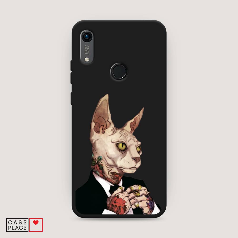 

Чехол Awog на Honor 8A (8A Pro/Prime) "Татуированный сфинкс", Бежевый;черный;красный, 68752-1