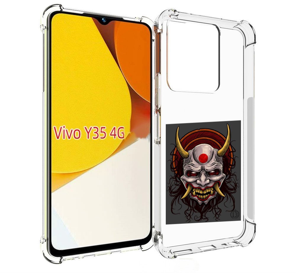 

Чехол MyPads маска с клыками и рогами для Vivo Y35 4G 2022 / Vivo Y22, Прозрачный, Tocco