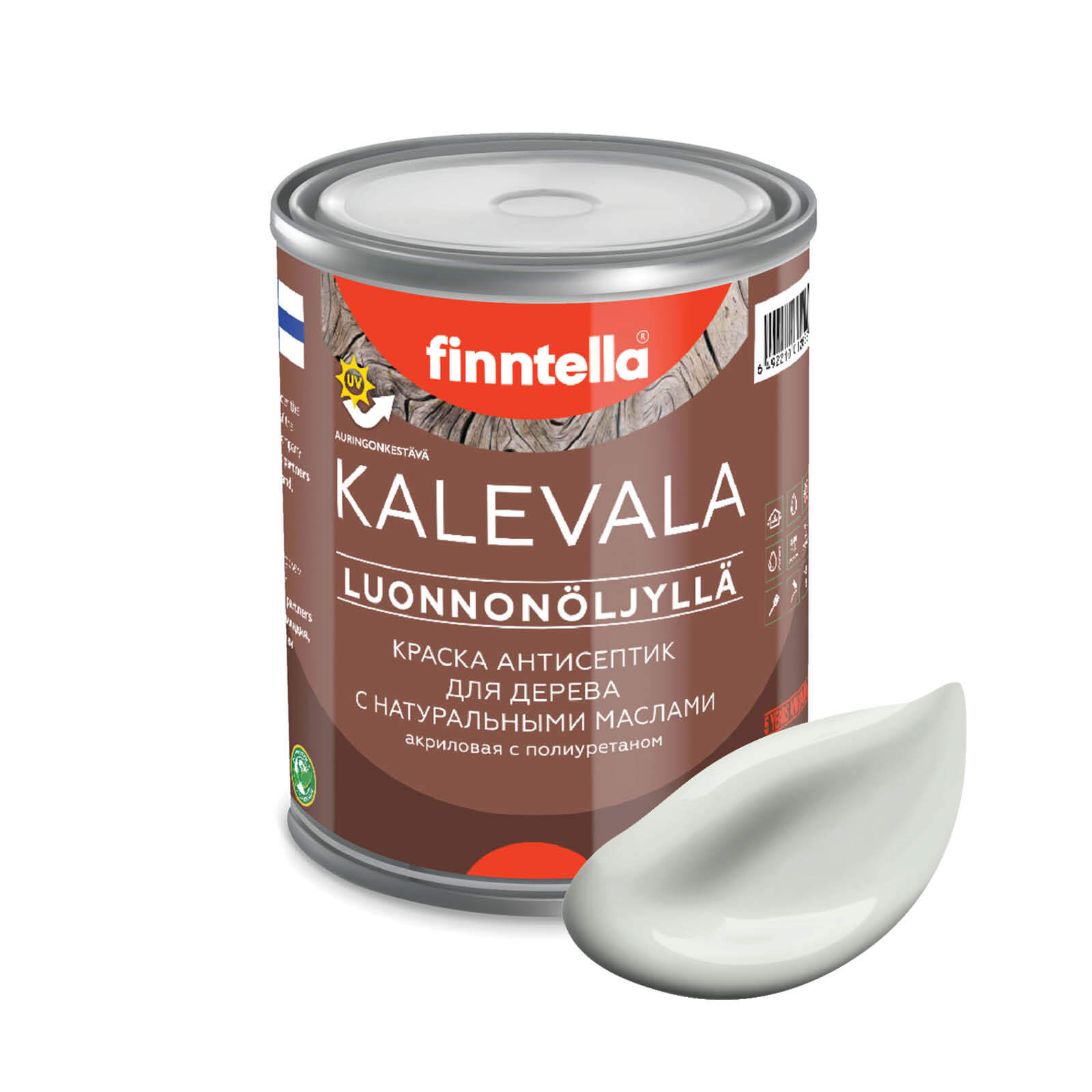 

Краска для дерева и деревянных фасадов FINNTELLA KALEVALA, с натуральным маслом и полиурет, Серый, KALEVALA NLC