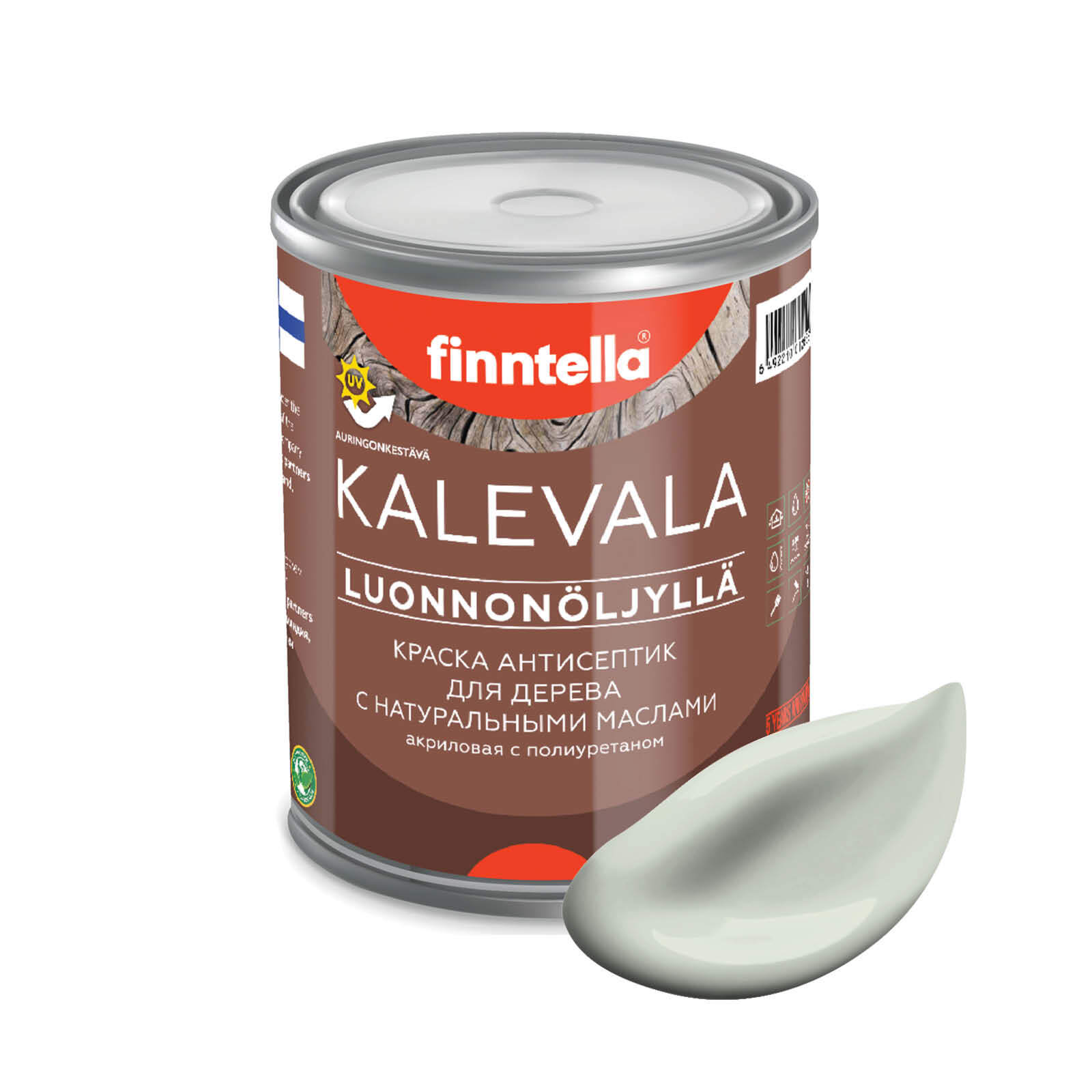 

Краска для дерева и деревянных фасадов FINNTELLA KALEVALA, с натуральным маслом и полиурет, Зеленый, KALEVALA NLC