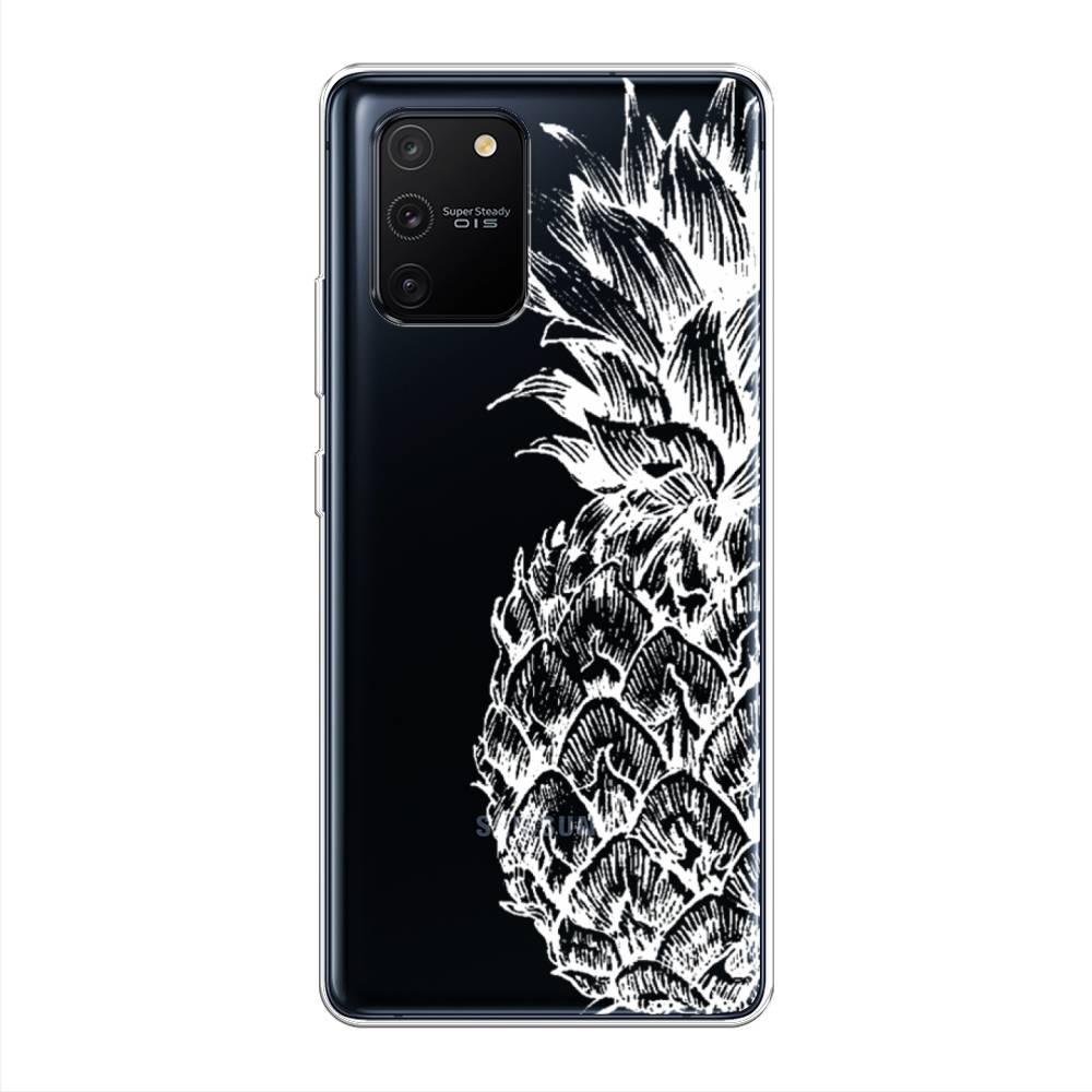 

Чехол Awog на Samsung Galaxy A91/S10 Lite "Ананас графика белая", Разноцветный, 29950-10