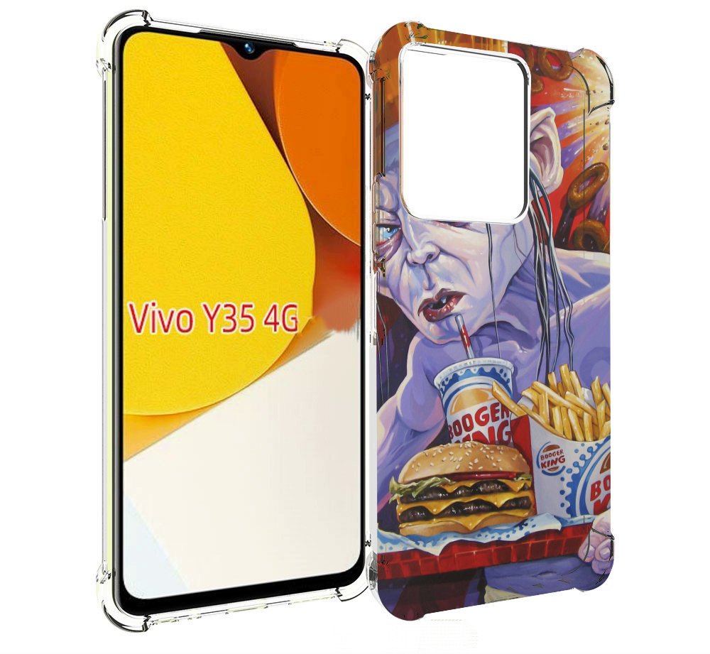 

Чехол MyPads любитель бургер кинга для Vivo Y35 4G 2022 / Vivo Y22, Прозрачный, Tocco