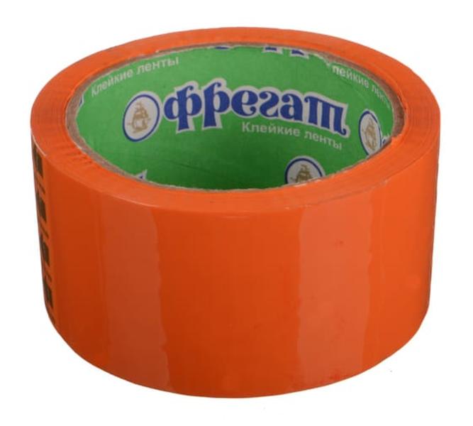Лента клейкая упаковочная Фрегат 48 мм х 50 м оранжевая упаковочная клейкая лента для картона стрейч пленок и мешков gavial