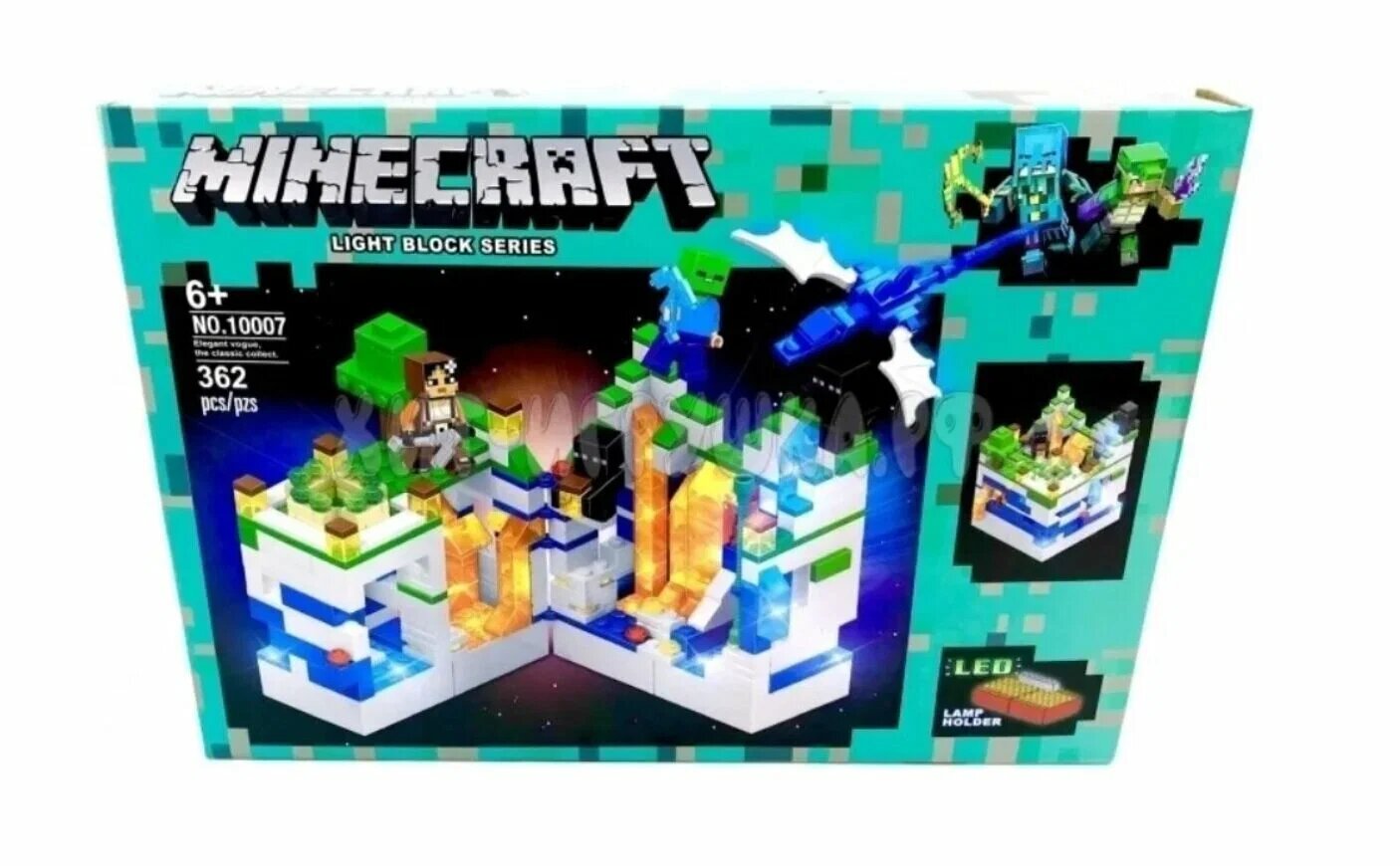 

Конструктор Майнкрафт Minecraft Подземная пещера в лесу светящийся (362 детали), Г-5-668