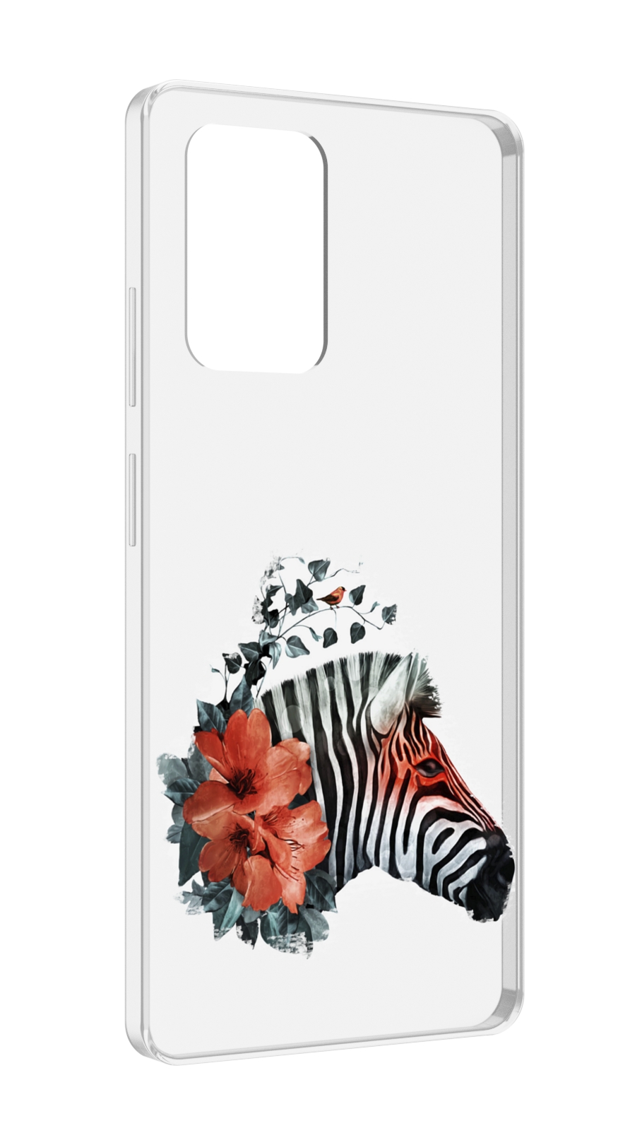 

Чехол MyPads Зебра с цветами для ZTE Blade V40 Pro, Tocco