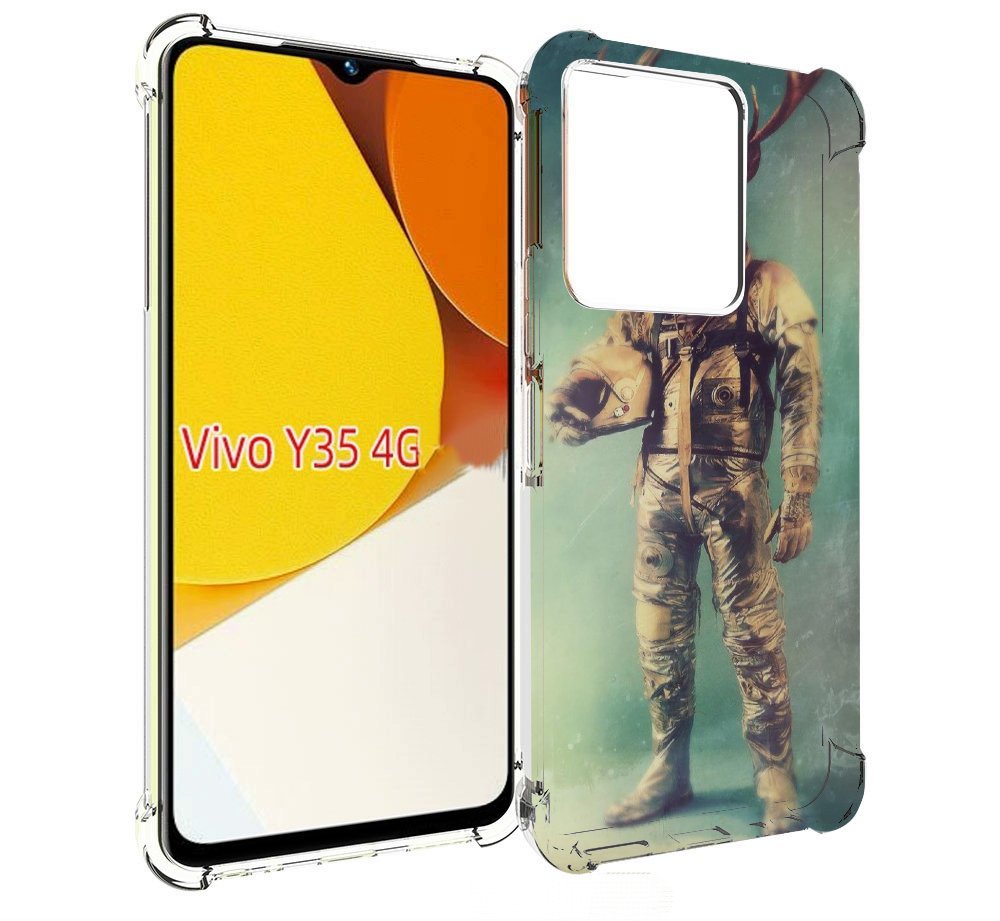 

Чехол MyPads лось космонавт для Vivo Y35 4G 2022 / Vivo Y22, Прозрачный, Tocco